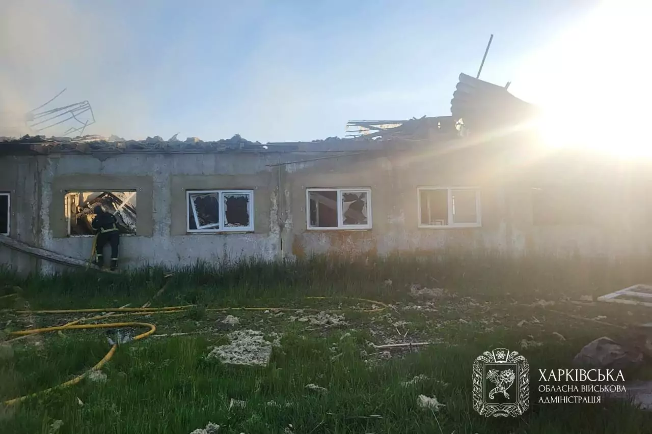 The consequences of the Russian airstrike on the Kharkiv Oblast on May 13